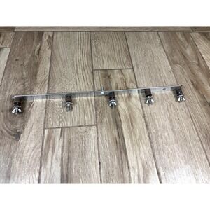 Vintage Ludwig Temple Block Mount Bar Rail Chrome USA Drum Parts